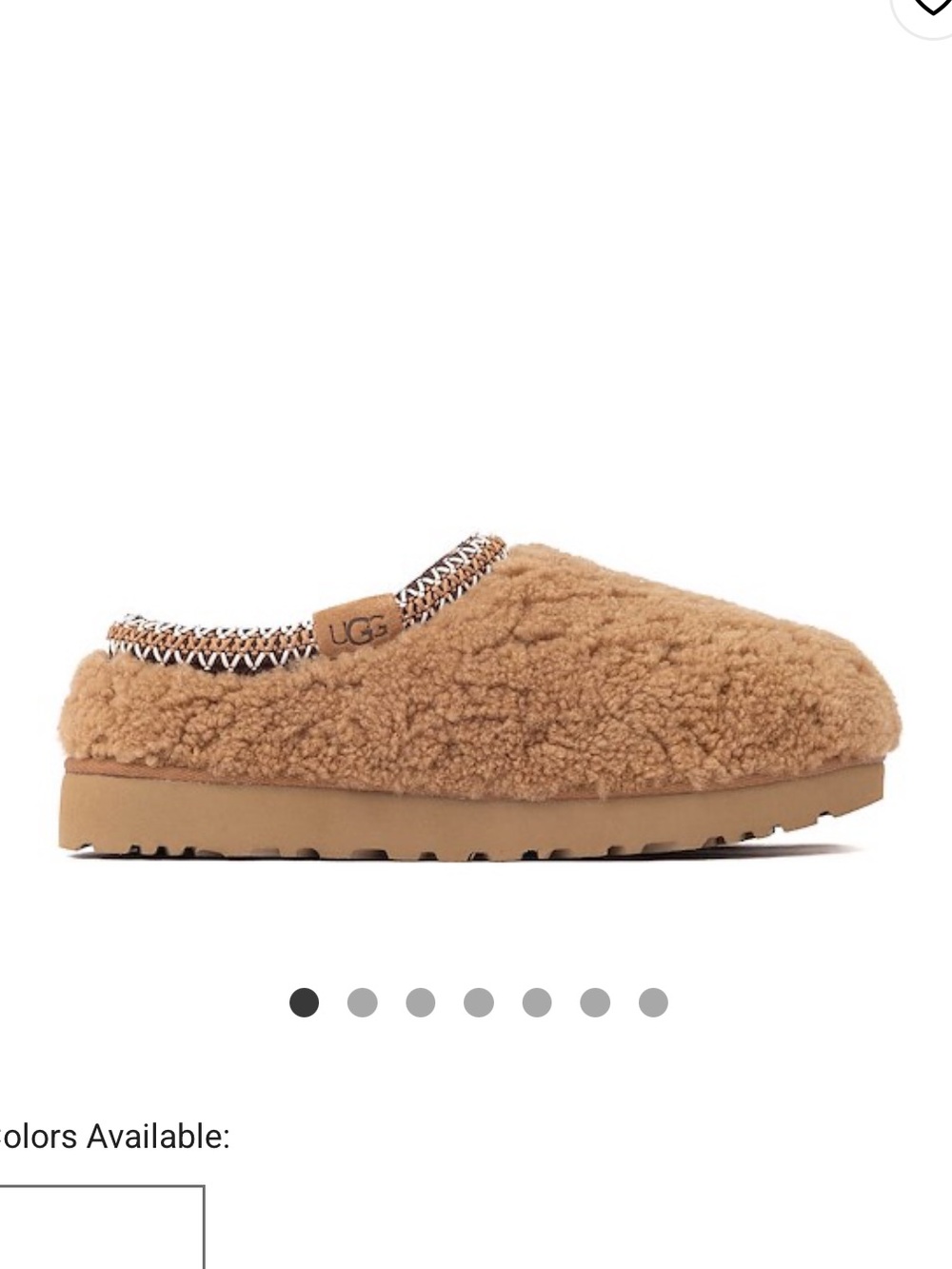 Womens UGG® Tasman Maxi Curly Slipper - Chestnut
